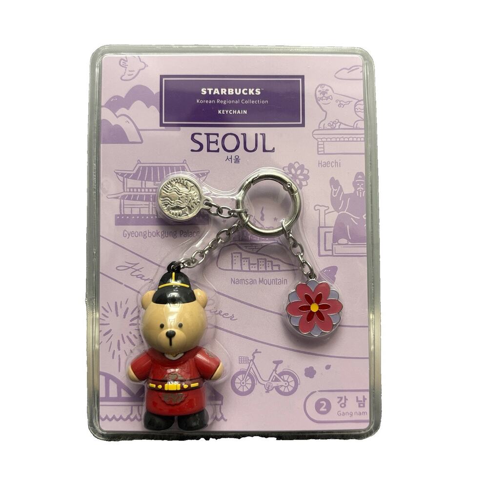 Starbucks Korea 2024 Regional Collection Seoul Bearista Keychain